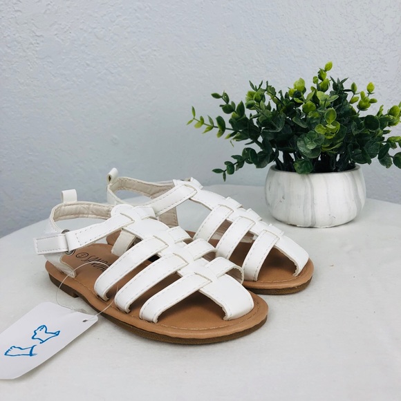 Sandalup Other - NWT WHITE VELCRO MUTLISTRAP GLADIATOR KIDS SANDALS